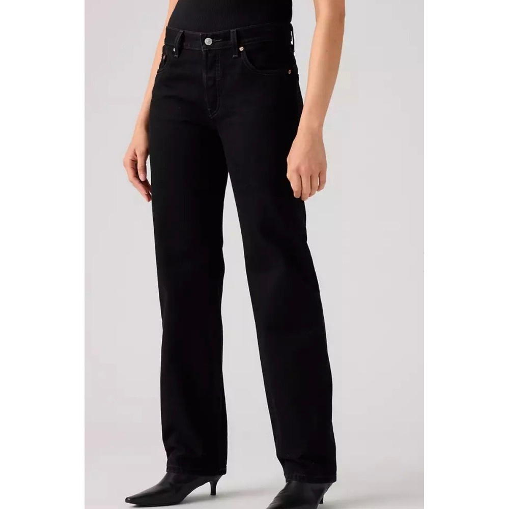 Levi's Premium 501 '90s Straight Leg Jeans Black W28 L32 (31) Womens Denim